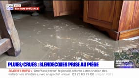 Inondations dans le Pas-de-Calais: les habitants découvrent les dégâts à leur domicile à Blendecques