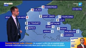 Météo: de petits flocons possibles en matinée, 7°C à Boulogne et 10°C à Tourcoing