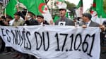 Une manifestation en 2021 pour la commémoration du massacre d'Algériens à Paris le 17 octobre 1961