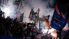 Des supporters de Montpellier en octobre 2024.