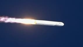 Vol d'essai vers l'ISS de la fusée privée Antares d'Orbital Sciences le 21 avril 2013.