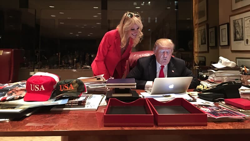 Kellyanne Conway et Donald Trump (28/11/2016)