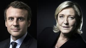 Emmanuel Macron et Marine Le Pen, les deux candidats qualifiés pour le second tour de la présidentielle. 