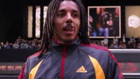 Jules Koundé lors de la première journée de la Kings League France, le 6 avril 2025.