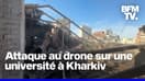 Ukraine: Un drone kamikaze russe percute un bâtiment universitaire de Kharkiv en plein jour