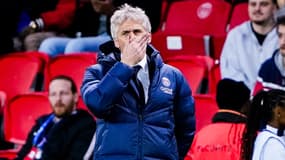 Gérard Prêcheur pendant PSG-Wolfsburg en Ligue des champions féminine