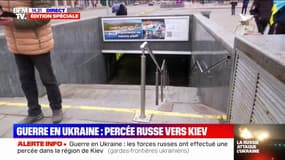 Guerre en Ukraine: les habitants de Kiev se ruent dans le métro dès que les sirènes résonnent