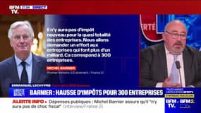 Barnier : hausse d'impôts pour 300 entreprises - 03/10