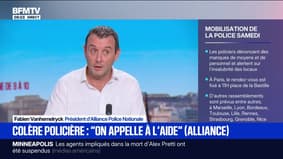 Colère des policiers: "Aujourd'hui, on fait un appel à l'aide", affirme Fabien Vanhemelryck, président d'Alliance police nationale