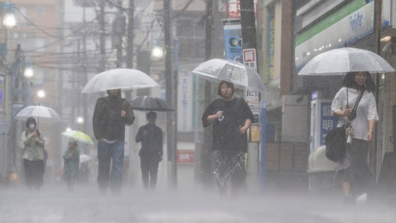 Arbres déracinés, 370.000 habitants évacués, routes fermées... Les images de la violente tempête tropicale qui a frappé l'est du Japon