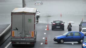 L'autoroute A10 a été bloquée ce mardi en raison des intempéries