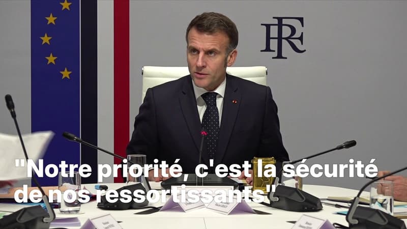 Frappes sur l'Iran: "Rehausser notre posture et notre accompagnement défensif": le Conseil de défense autour d'Emmanuel Macron a débuté