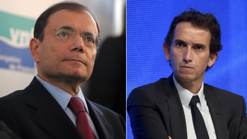 Le PDG de Casino, Jean-Charles Naouri et celui de Carrefour, Alexandre Bompard.