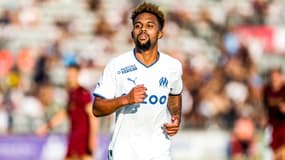 Konrad de la Fuente lors d'un amical avec l'OM, juillet 2022