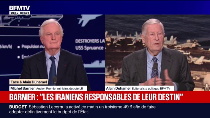 Révolte en Iran: pour Michel Barnier, ancien Premier ministre, "il faut que les Iraniens restent responsables de leur destin"