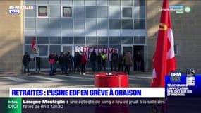 Réforme des retraites : les salariés de l'usine hydraulique EDF en grève à Oraison