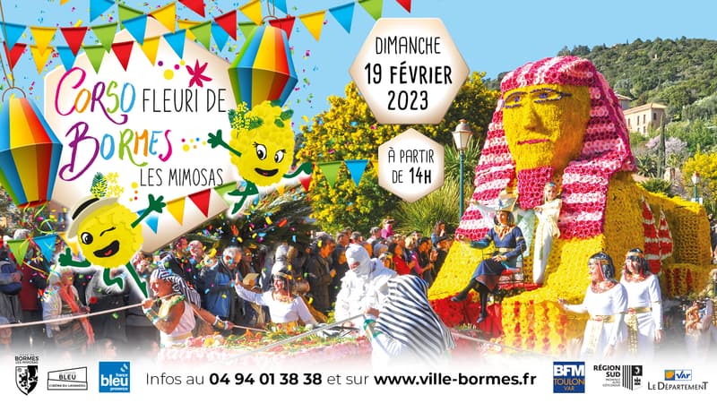 BFM TOULON VAR PARTENAIRE DU CORSO FLEURI DE BORMES LES MIMOSAS