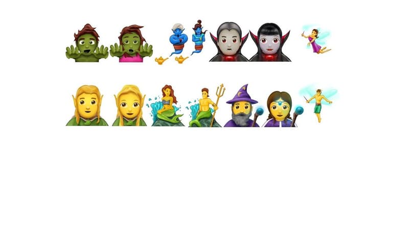 De nouveaux emojis axés sur le fantastique font leur apparition.