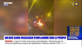 Un bus sans passager s'enflamme sur le périphérique parisien