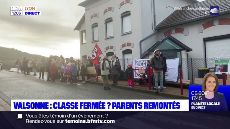 Valsonne: les parents d'élèves bloquent une école pour empêcher la fermeture de plusieurs classes