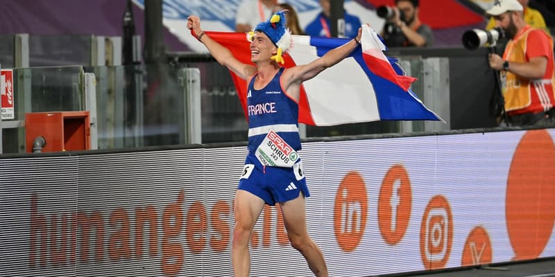 Championnats d'Europe d'athlétisme - Yann Schrub, médaillé d'argent sur 10 000m à Rome, le 12 juin 2024