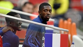 Ousmane Dembélé avec l'équipe de France, le 12 octobre 2023