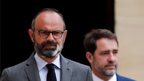 Le Premier ministre Édouard Philippe et le ministre de l'Intérieur Christophe Castaner, à Matignon le 22 mai 2020