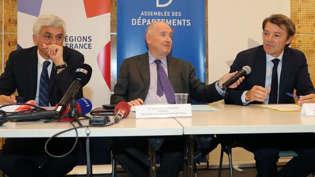 Hervé Morin, Dominique Bussereau et François Baroin le 3 juillet 2019 à Paris.