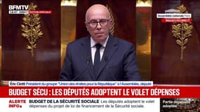 Budget de la Sécu: "Notre groupe ne votera pas le PLFSS ", déclare Éric Ciotti, président du groupe "Union des droites pour la République"
