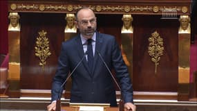 Le Premier ministre Édouard Philippe, lors de son discours de politique générale le 12 juin 2019.