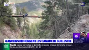 Hautes-Alpes: quatre amis travaillent sur la restauration des canaux de Guillestre
