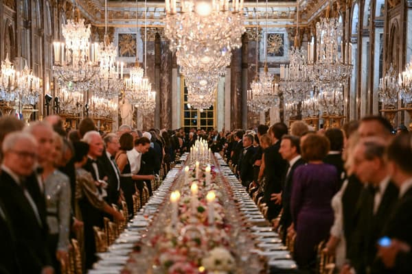 Plus de 150 personnes ont participé au dîner d'Etat en l'honneur de Charles III, à Versailles le 20 septembre 2023