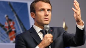 Emmanuel Macron à Egletons. 