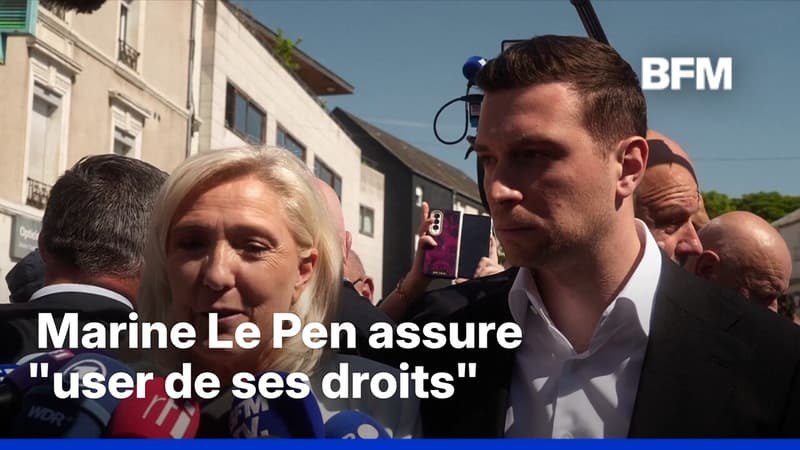 "Je suis éligible": en déplacement dans la Sarthe, Marine Le Pen réaffirme son innocence