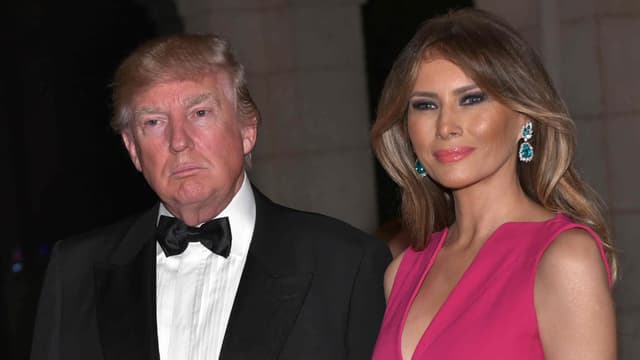 Donald et Melania Trump au gala annuel de la Croix-Rouge, à Palm Beach, le 4 février 2017