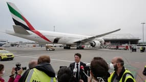 Christian Estrosi, le lundi 13 avril à l'aéroport de Nice (Alpes-Maritimes).