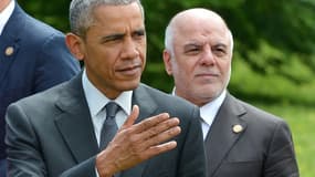 Barack Obama et Haider al-Abadi lundi lors du G7 à Elmau en Allemagne.