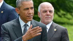 Barack Obama et Haider al-Abadi lundi lors du G7 à Elmau en Allemagne.