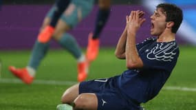 Le milieu de terrain du PSG Joao Neves face à Manchester City en Ligue des champions le 23 janvier 2025