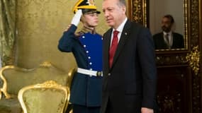 Le président Recep Tayyip Erdogan lors d'une rencontre avec Vladimir Poutine au Kremlin, le 10 mars 2017