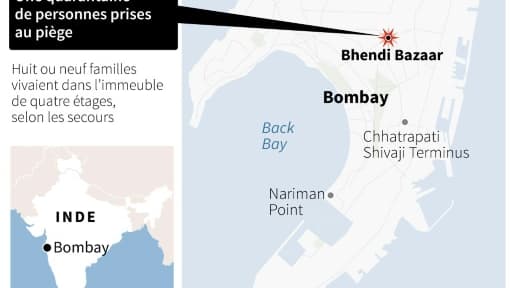 Bombay : effondrement d'un immeuble Bombay : effondrement d'un immeuble