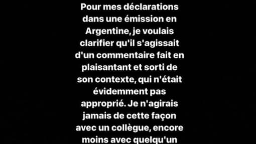 Les excuses de Facundo Medina sur Instagram. Les excuses de Facundo Medina sur Instagram.