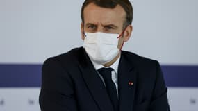 Emmanuel Macron le 4 décembre 2020 à l'hôpital Necker