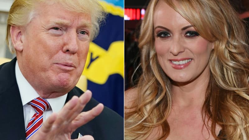 Donald Trump et l'ancienne actrice porno Stormy Daniels. 