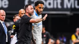 Roberto De Zerbi et Pierre-Emerick Aubameyang