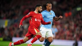 Mohamed Salah et Nathan Aké lors de Liverpool-Manchester City, le 1er décembre 2024