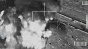 Image de bombardement d'une position islamiste par l'aviation française (illustration).
