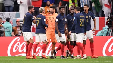 Hugo Lloris et les Bleus lors du quart de finale de la Coupe du monde 2022 Angleterre-France