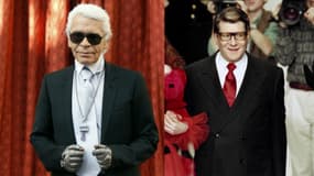 Karl Lagerfeld et Yves Saint Laurent