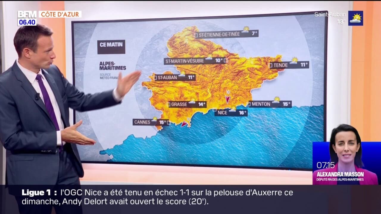 Météo Côte d'Azur un très bel ensoleillement cet aprèsmidi, 23°C à Nice